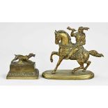 Two antique bronze figures