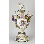 Porcelain Schierholz display vase, H 53 cm.