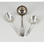 3 silver serving spoons