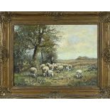 Piet Bouter, Landscape with sheep and farmer's wife