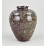 Natural stone ball vase, H 27 cm.