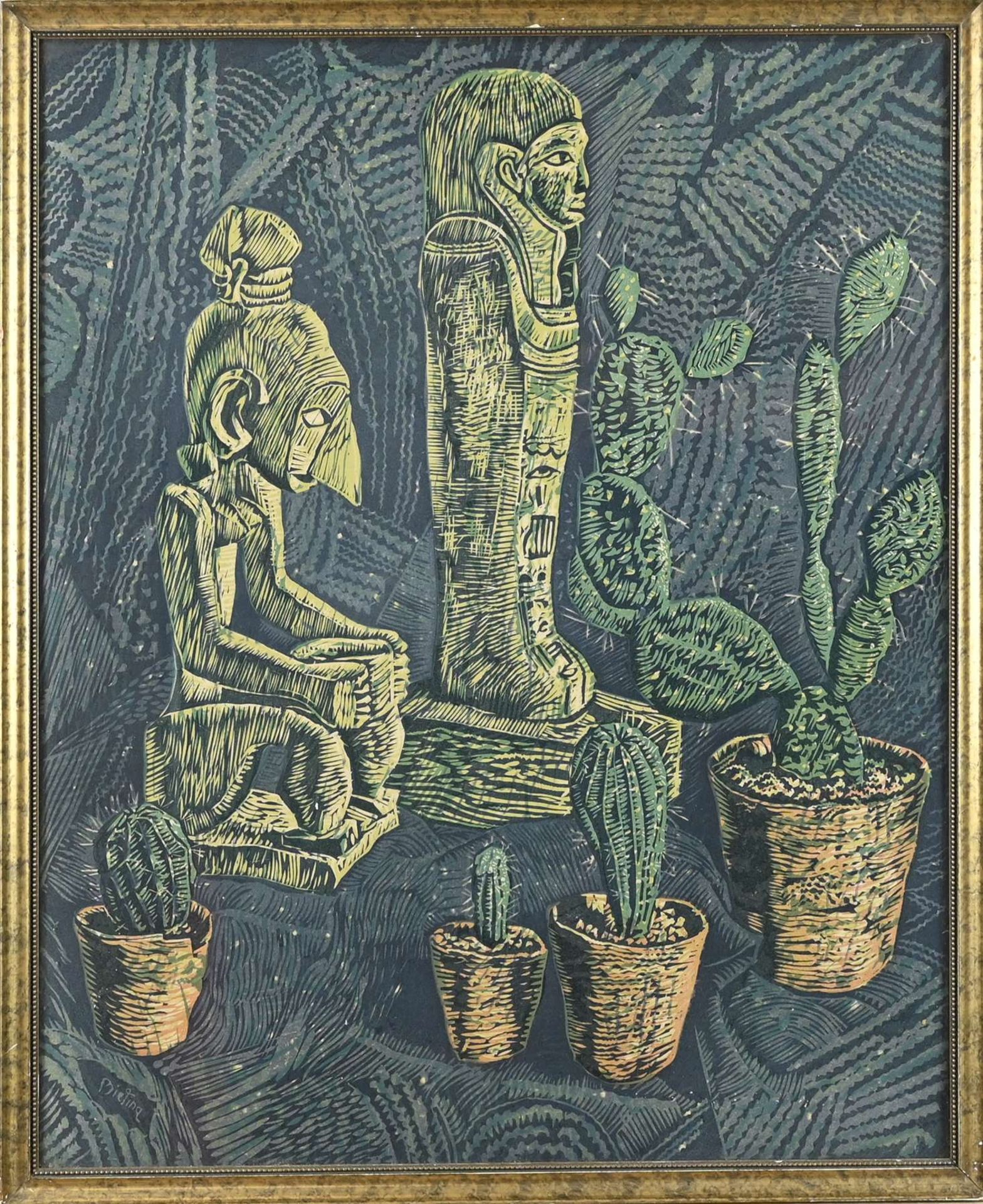 Herman Bieling , Cacti and statues