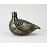 Mouth-blown glass pigeon