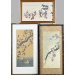 Three signed Japanese woodcuts , various