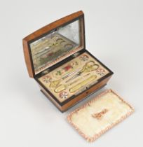 Golden sewing kit in box