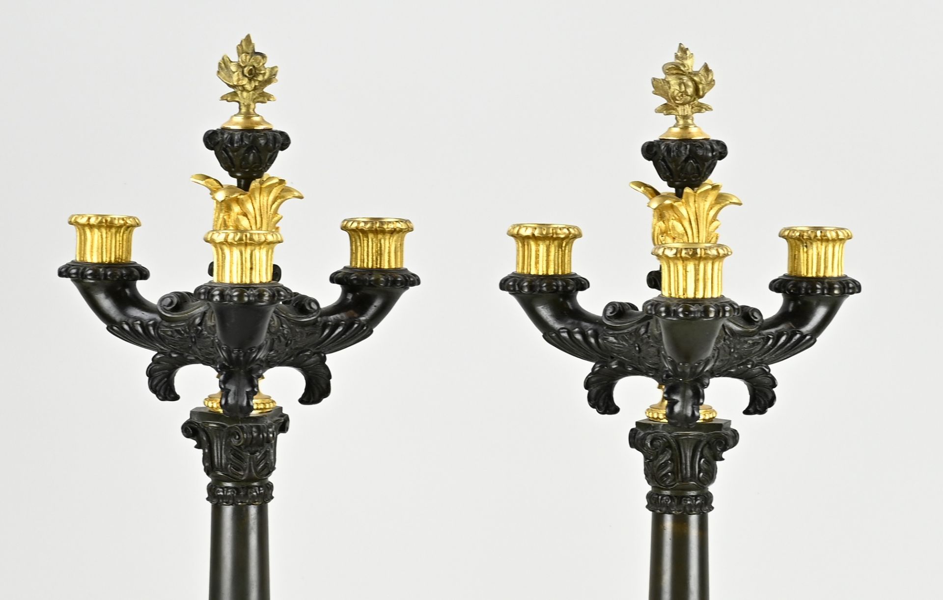 Two antique Charles Dix candlesticks, 1840 - Image 2 of 3