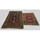 2x Persian rugs, 190 x 130 cm. / 130 x 110 cm.