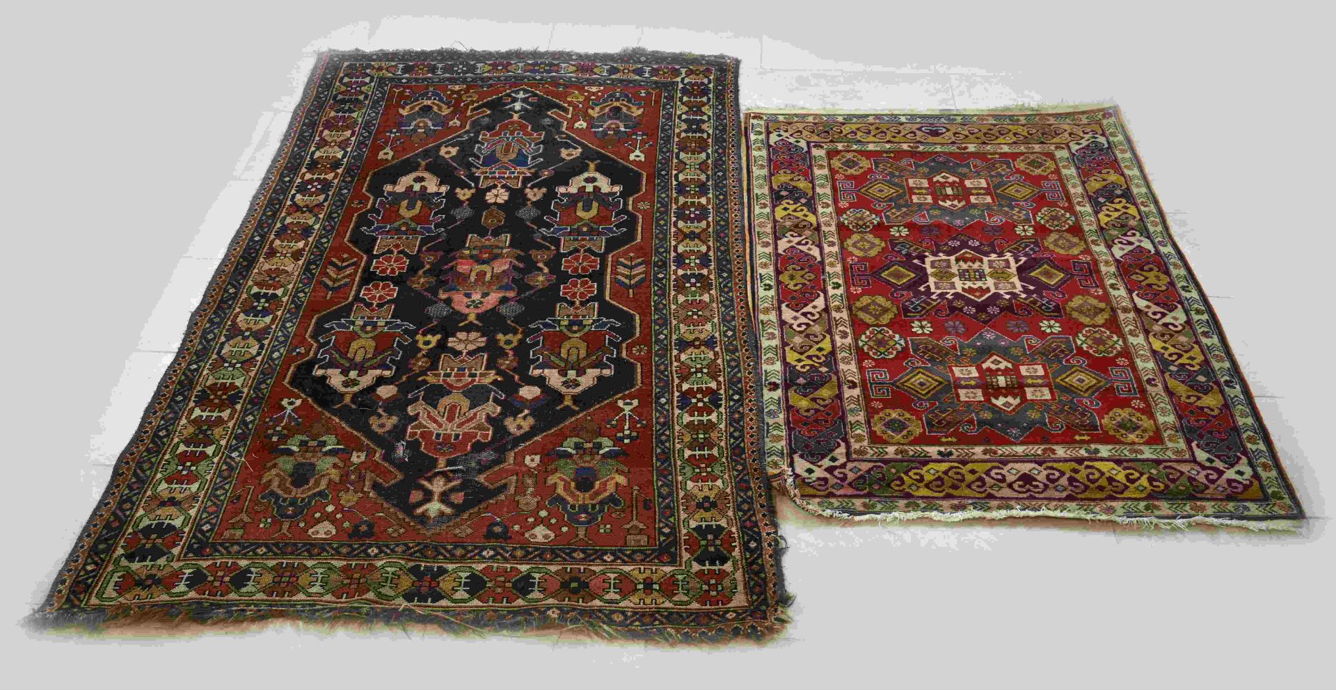 2x Persian rugs, 190 x 130 cm. / 130 x 110 cm.