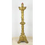 Large ecclesiastical candlestick, H 125 cm.