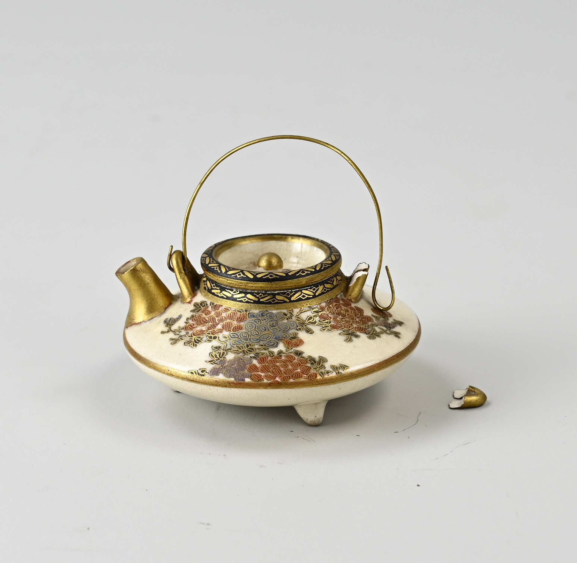 Antique Japanese Satsuma teapot