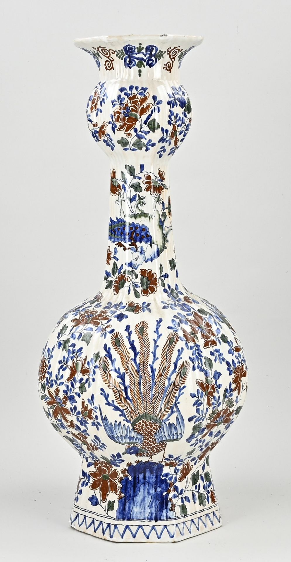 Antique Delft vase, H 55 x Ø 24 cm.