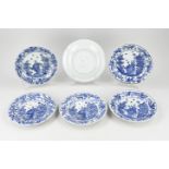 Six antique Japanese plates Ø 21.7 cm.