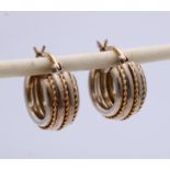 Earrings with gold and silver