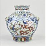 Chinese vase, H 27 x Ø 24 cm.