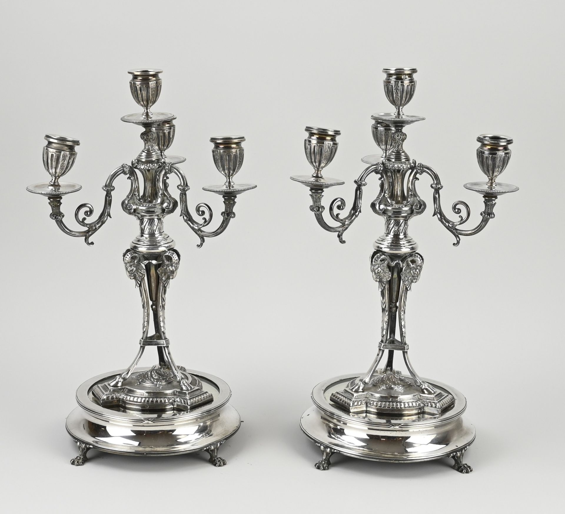 Two silver candlesticks - Image 2 of 2