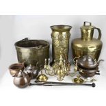 Various antique copperware