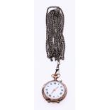 Silver ladies watch with chain