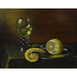 C. Cornelisz , Still life with Roemer and lemon