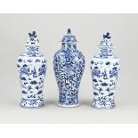 Three Chinese lidded vases