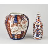 Two parts antique Japanese Imari porcelain
