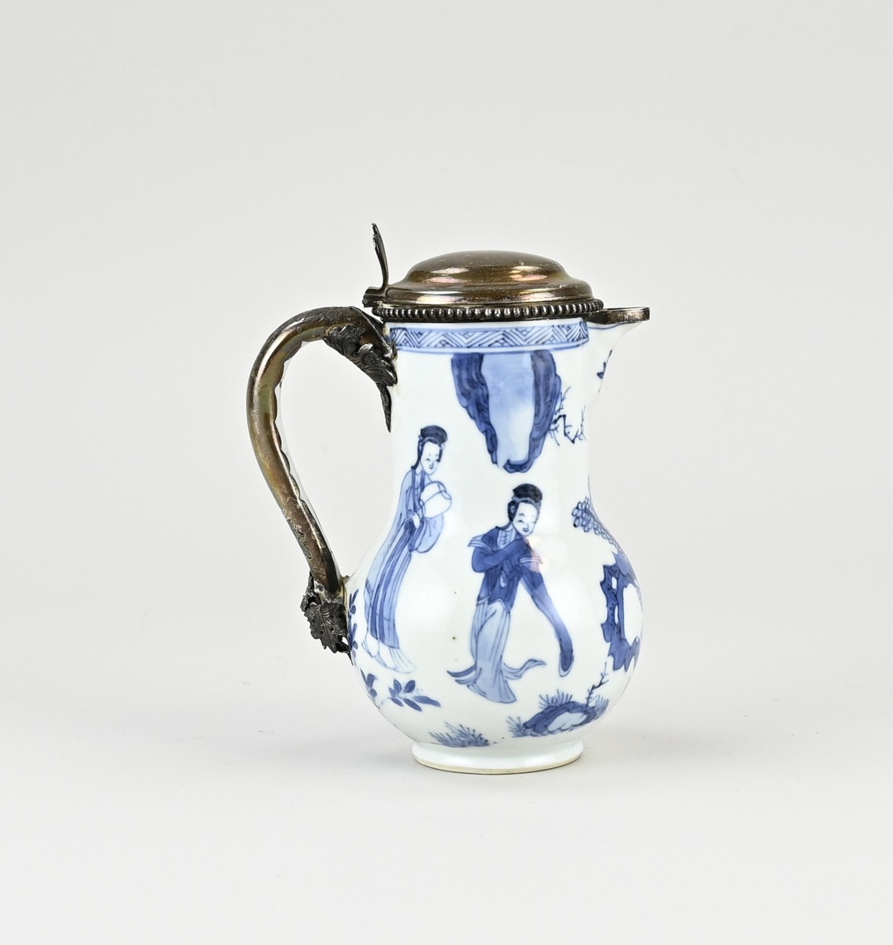 17th - 18th century Chinese Kang Xi jug, H 13.5 cm. - Image 2 of 3