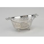 Silver candy basket with bow
