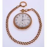 Omega pocket watch with chain