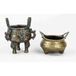 Two Chinese censers