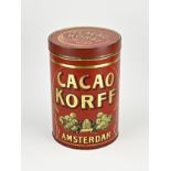 Cocoa tin Korff - Amsterdam