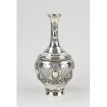 silver vase