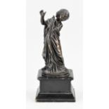 Bronze figure, Young woman with dove