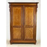 Antique mahogany 2-door cabinet, 1870