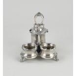 Silver spice set in holder