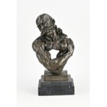 Bronze figure, Man gagged