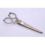 Silver scissors with sheath