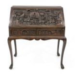 Indonesian teak writing desk