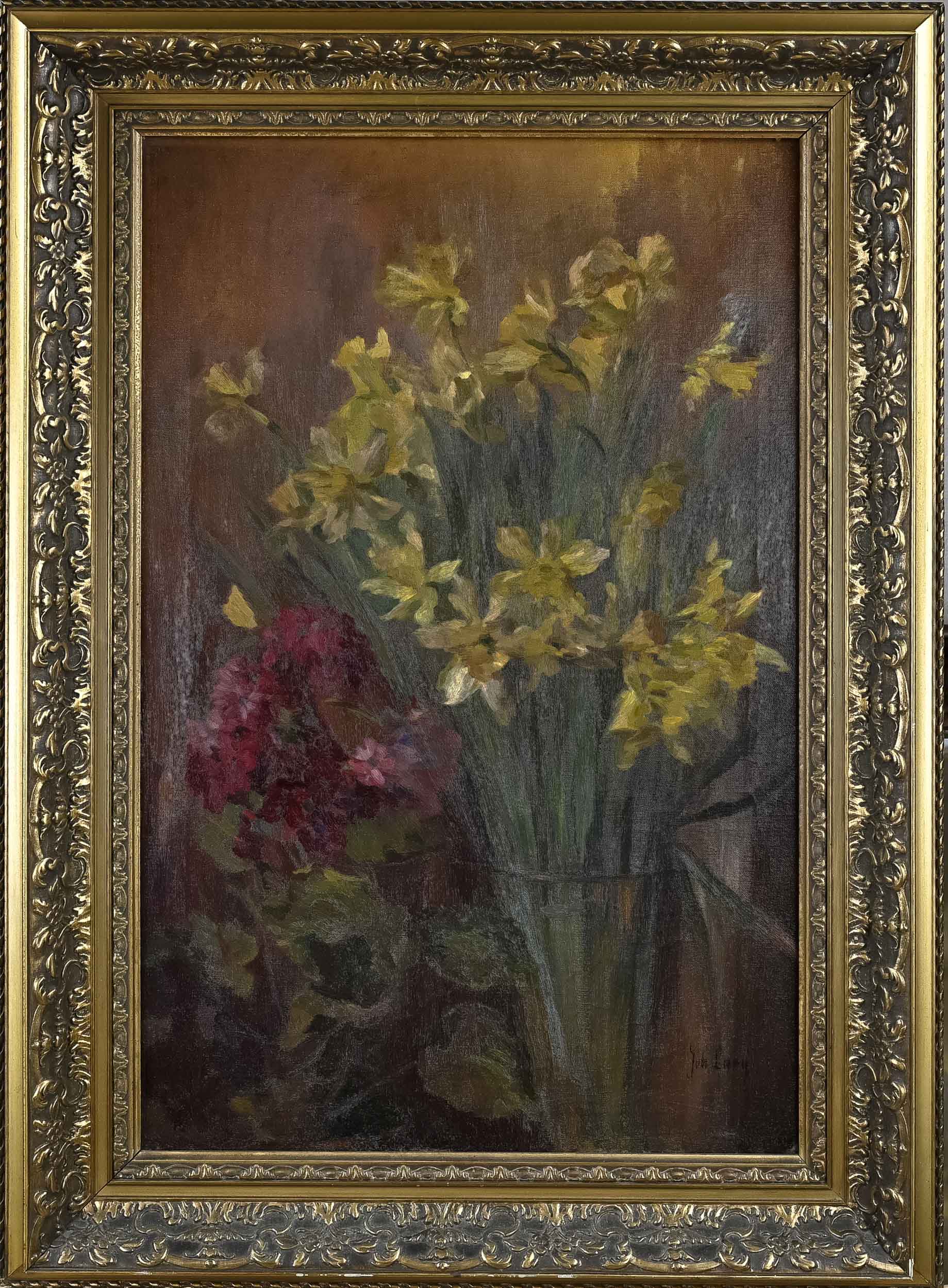 John Larij , Vase with daffodils