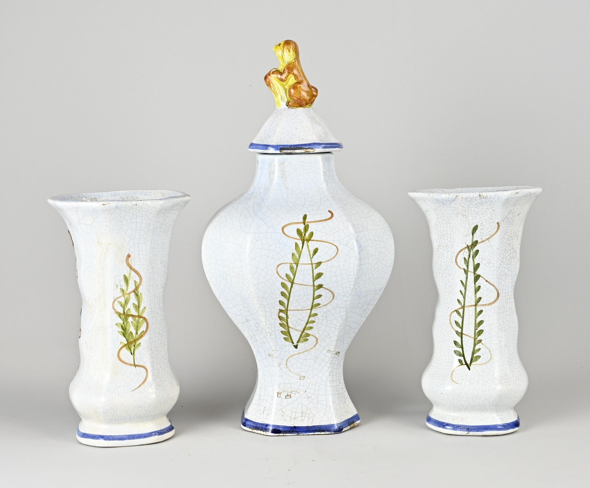 3-Piece Delft garniture, 1920 - Image 2 of 3