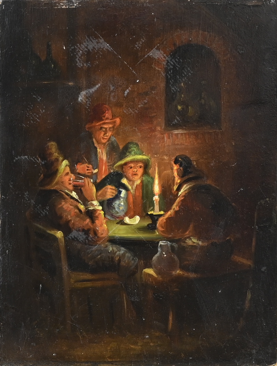 Unsigned, Figures by candlelight in a tavern