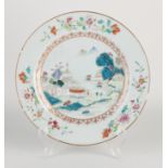 18th century Chinese Familie Verte plate, Ø 23 cm.