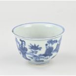 Chinese blue/white cup Ø 10.6 cm.