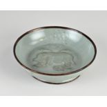 Chinese celadon bowl Ø 17 cm.