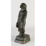 Antique bronze figure, Woman with tambourine