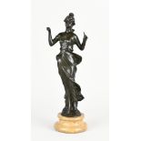 Bronze figure, H 25.5 cm.