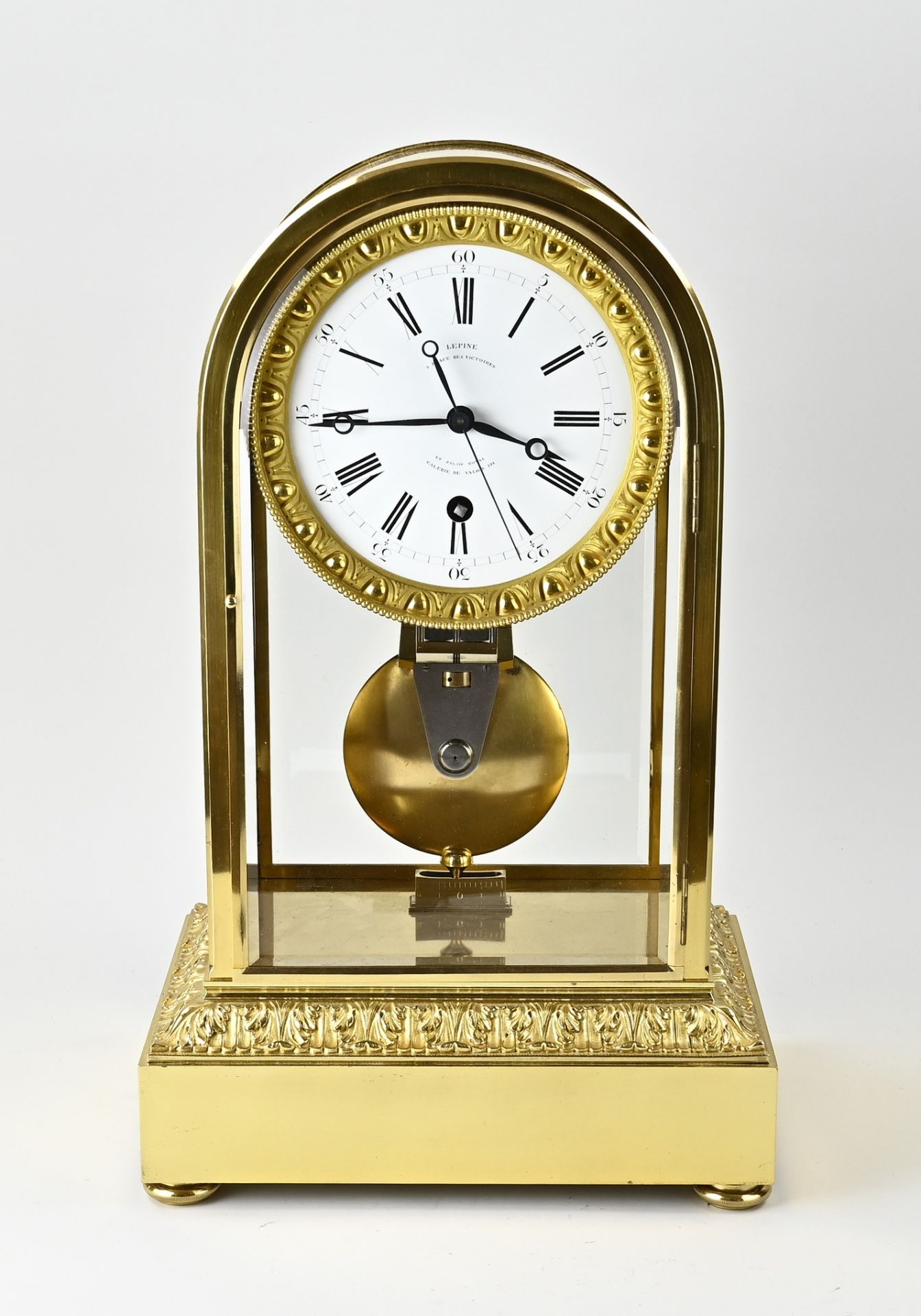 Rare gold plated French mantel clock