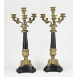 Two Empire style candlesticks