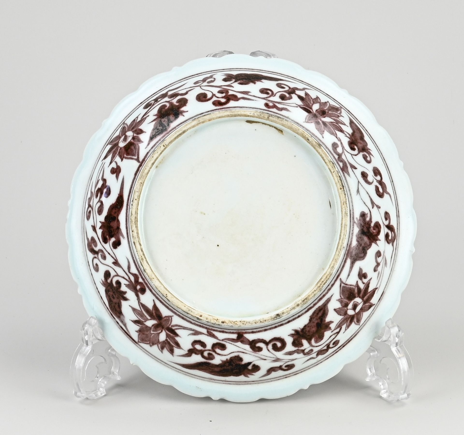 Chinese deep plate, H 5 x Ø 22.2 cm. - Image 3 of 3