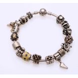 Pandora bracelet with charms