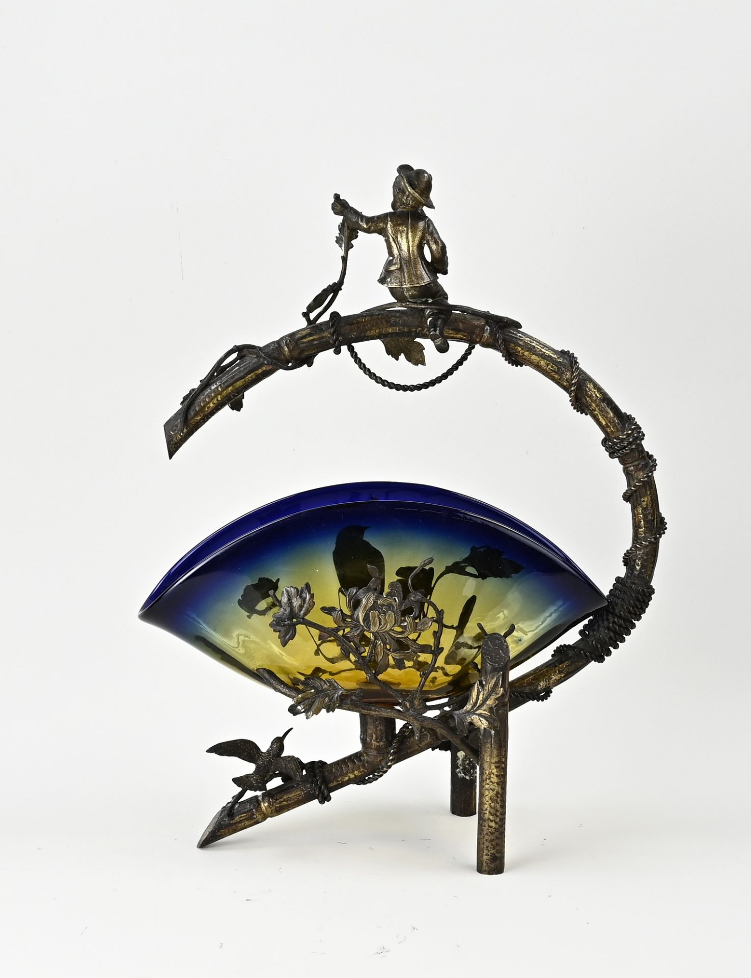 Antique table bowl with glass, 1910 - Image 2 of 2