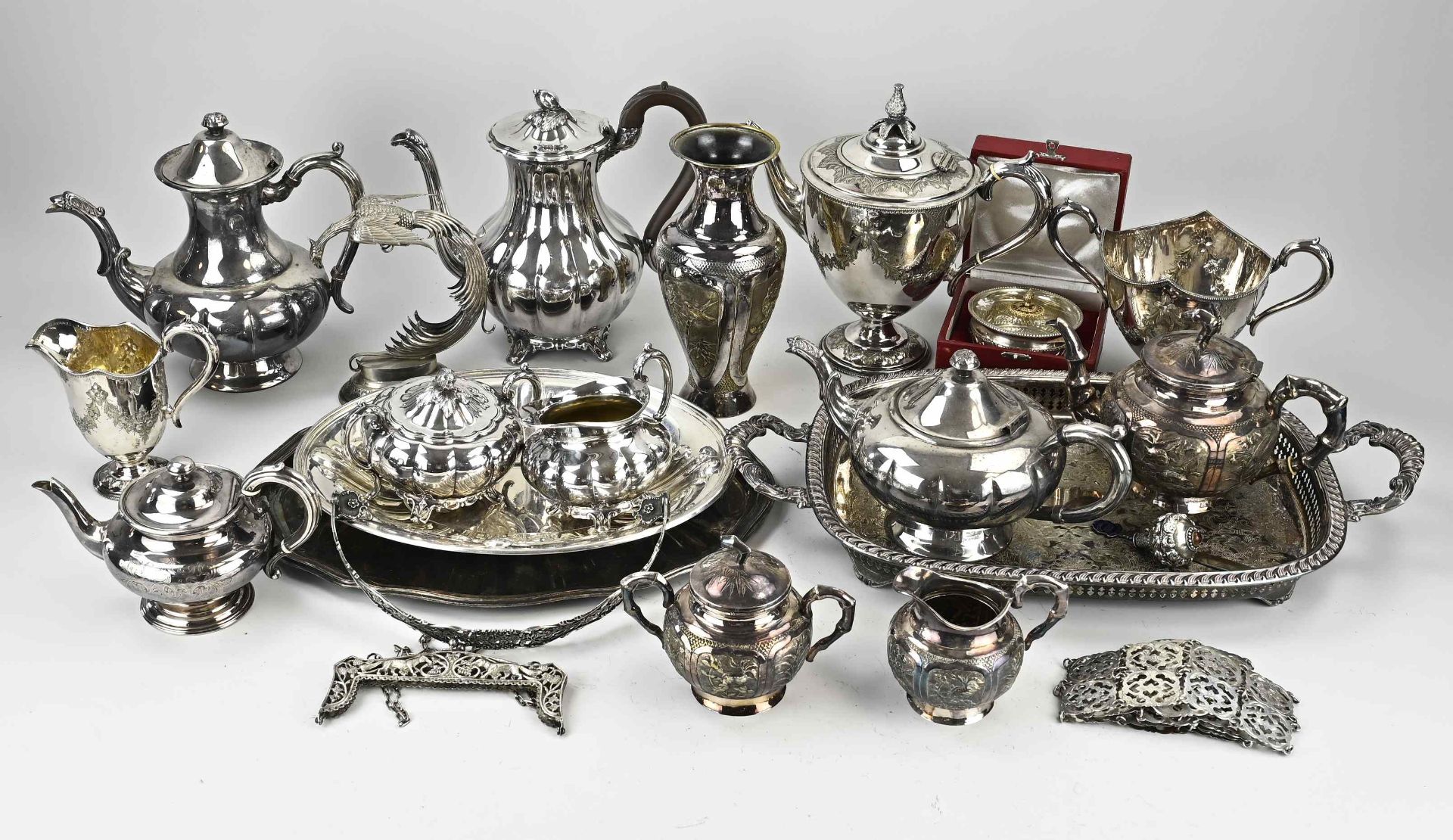 Large lot old/antique plated